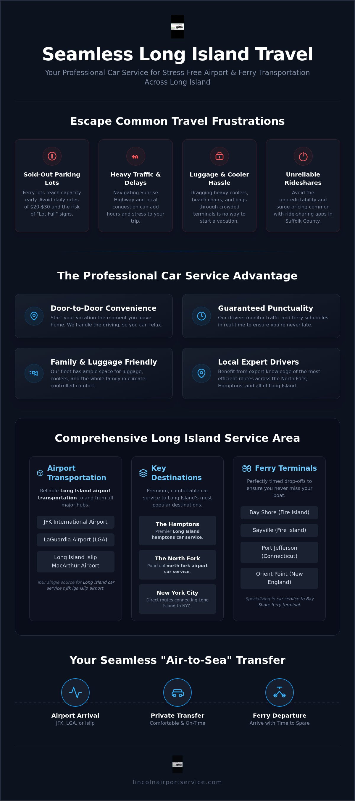 Reliable Car Service to Bay Shore Ferry Terminal & Long Island Hubs