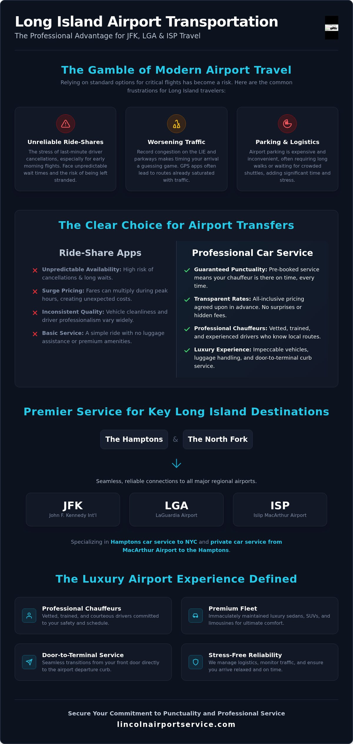Luxury Airport Transportation on Long Island: The 2026 Professional Guide